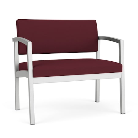 Lesro Lenox Steel Chair, Wine/Mulberry (Red) Seat, Wine/Mulberry Back, 33 W 24.5 L 32 H LS1401